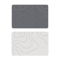 Quick Drying Absorbent Bathroom Floor Mat Non Slip with Wave Texture - Grey - view 3