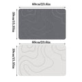 Quick Drying Absorbent Bathroom Floor Mat Non Slip with Wave Texture - Grey - view 4