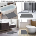 Quick Drying Absorbent Bathroom Floor Mat Non Slip with Wave Texture - Grey - view 5