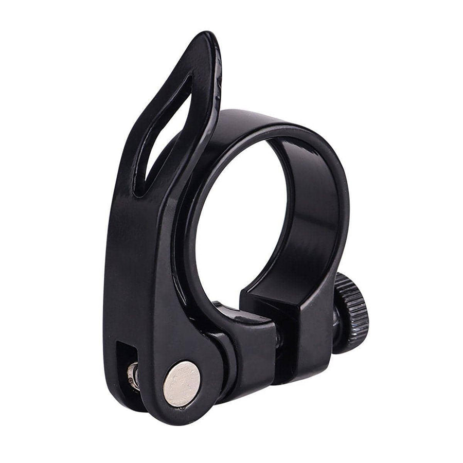 Quick Release Bike Seat Post Clamp, Aluminium Alloy - Black