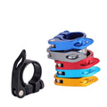 Quick Release Bike Seat Post Clamp, Aluminium Alloy - Blue - view 3