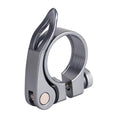 Quick Release Bike Seat Post Clamp, Aluminium Alloy - Silver Grey