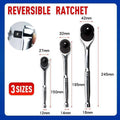Quick Release Reversible Ratchet Wrench Handle, Chrome Vanadium Steel - 12 x 150 x 27 mm - view 2
