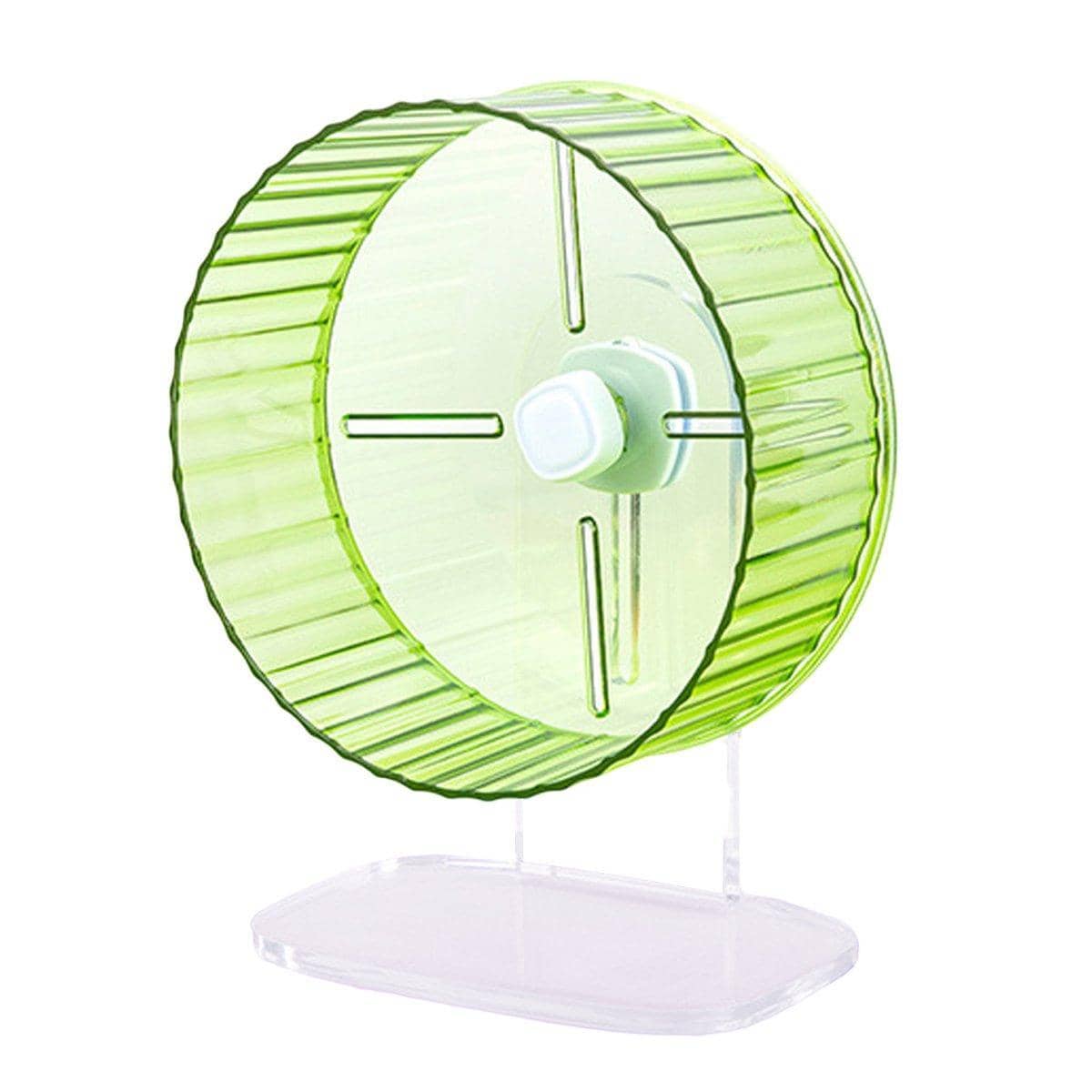 Quiet Hamster Running Wheel with Adjustable Stand - Green, Large 21cm - view 2