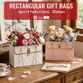 Quilted Handbag Gift Bags with Chain Handle, Pack of 3 - Pink - view 2