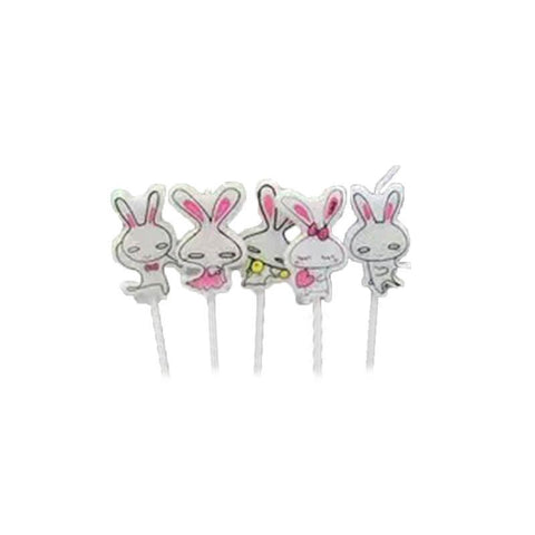 Rabbit Birthday Cake Candles - Cute Bunny Design