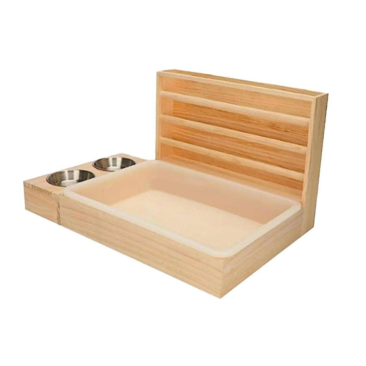 Rabbit Cage Small Animal Feeder Box with Hay Feeder and Litter Pan - view 2
