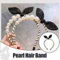 Rabbit Ear Pearl Headband for Parties and Daily Wear