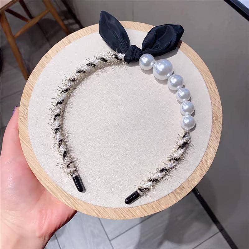 Rabbit Ear Pearl Headband for Parties and Daily Wear - view 3