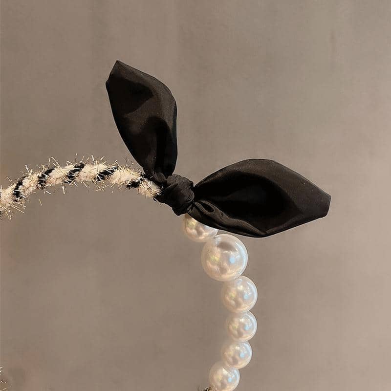 Rabbit Ear Pearl Headband for Parties and Daily Wear - view 4