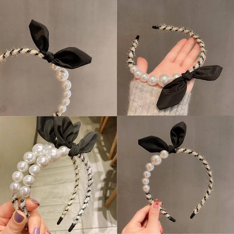 Rabbit Ear Pearl Headband for Parties and Daily Wear - view 5