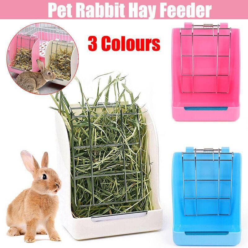 Rabbit Hay Feeder Corner Rack for Small Animals - Cream - view 2