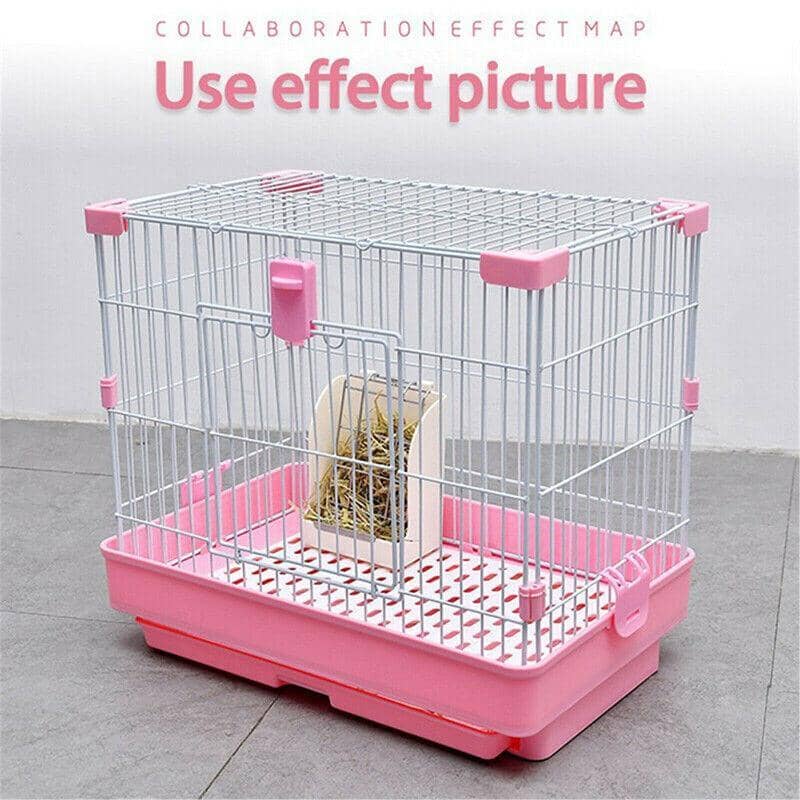 Rabbit Hay Feeder Corner Rack for Small Animals - Cream - view 5