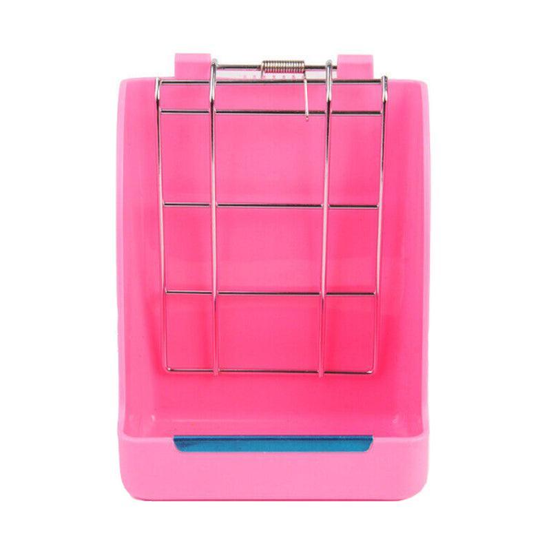 Rabbit Hay Feeder Corner Rack for Small Animals - Pink