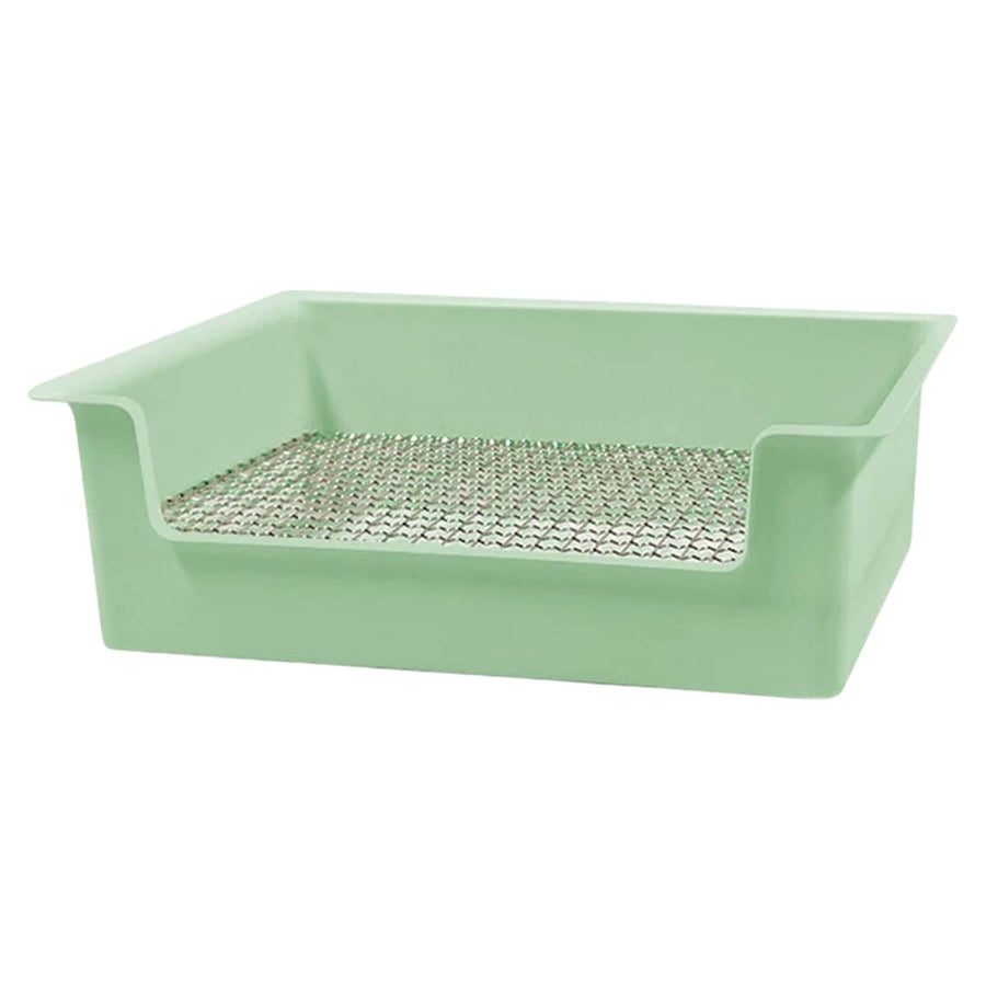 Rabbit Litter Tray with Stainless Steel Grate - Mint Green
