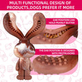 Rabbit Shaped Dog Chew Toy with Beef Flavour, Durable Nylon Teeth Cleaning Toy - view 5