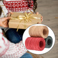 Raffia Paper Rope Pack of 3 Rolls, 100 m Each, in Red, Green and Natural Beige - view 4