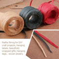 Raffia Paper Rope Pack of 3 Rolls, 100 m Each, in Red, Green and Natural Beige - view 5