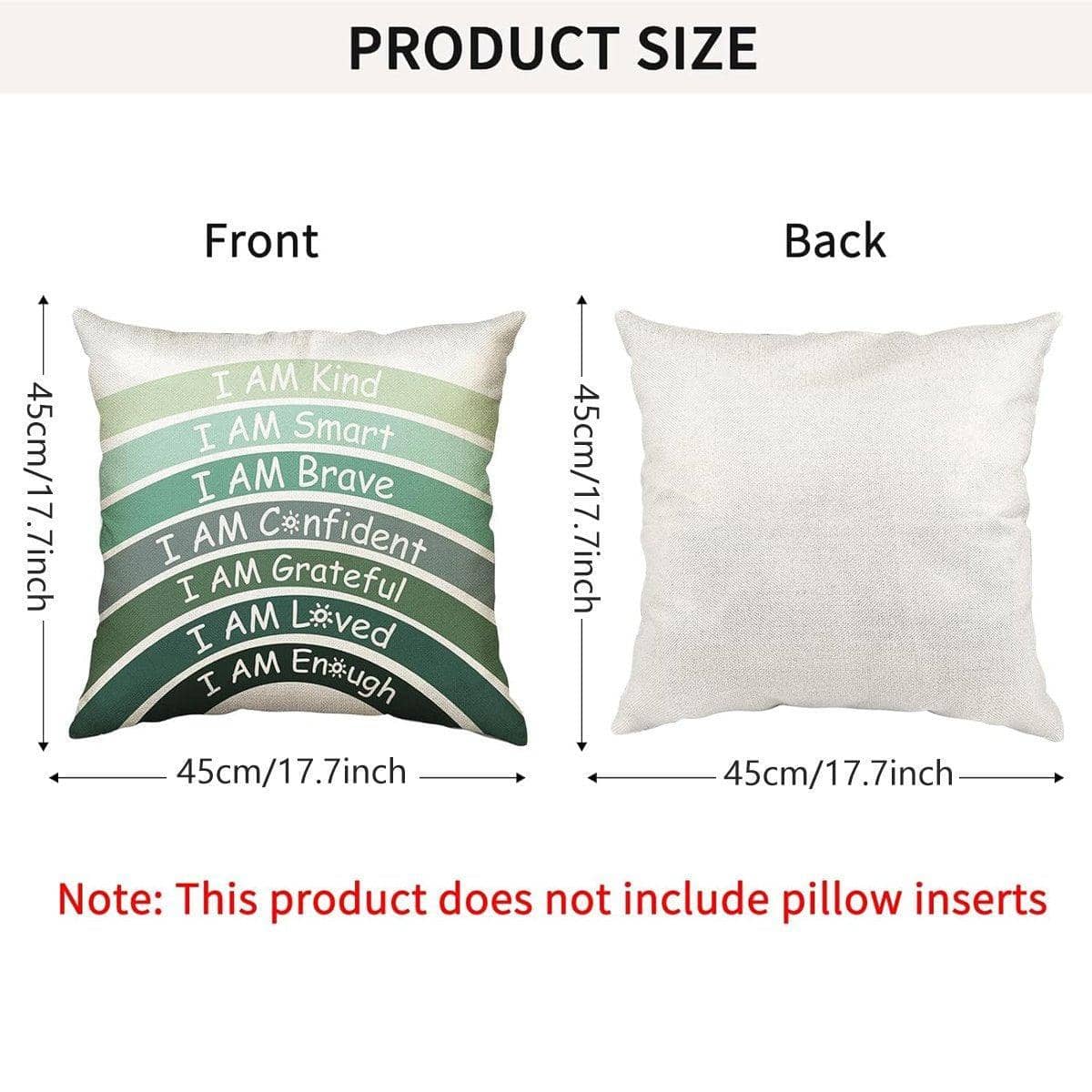 Rainbow Boho Inspirational Cushion Covers, Pack of 6, 45 x 45 cm - view 3