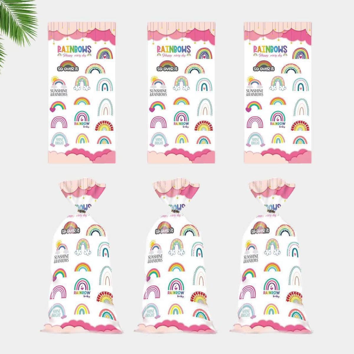 Rainbow Candy Gift Bags for Party Favors, Pack of 150 - view 5