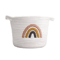 Rainbow Cotton Rope Storage Basket, 20 x 25cm - White - view 2