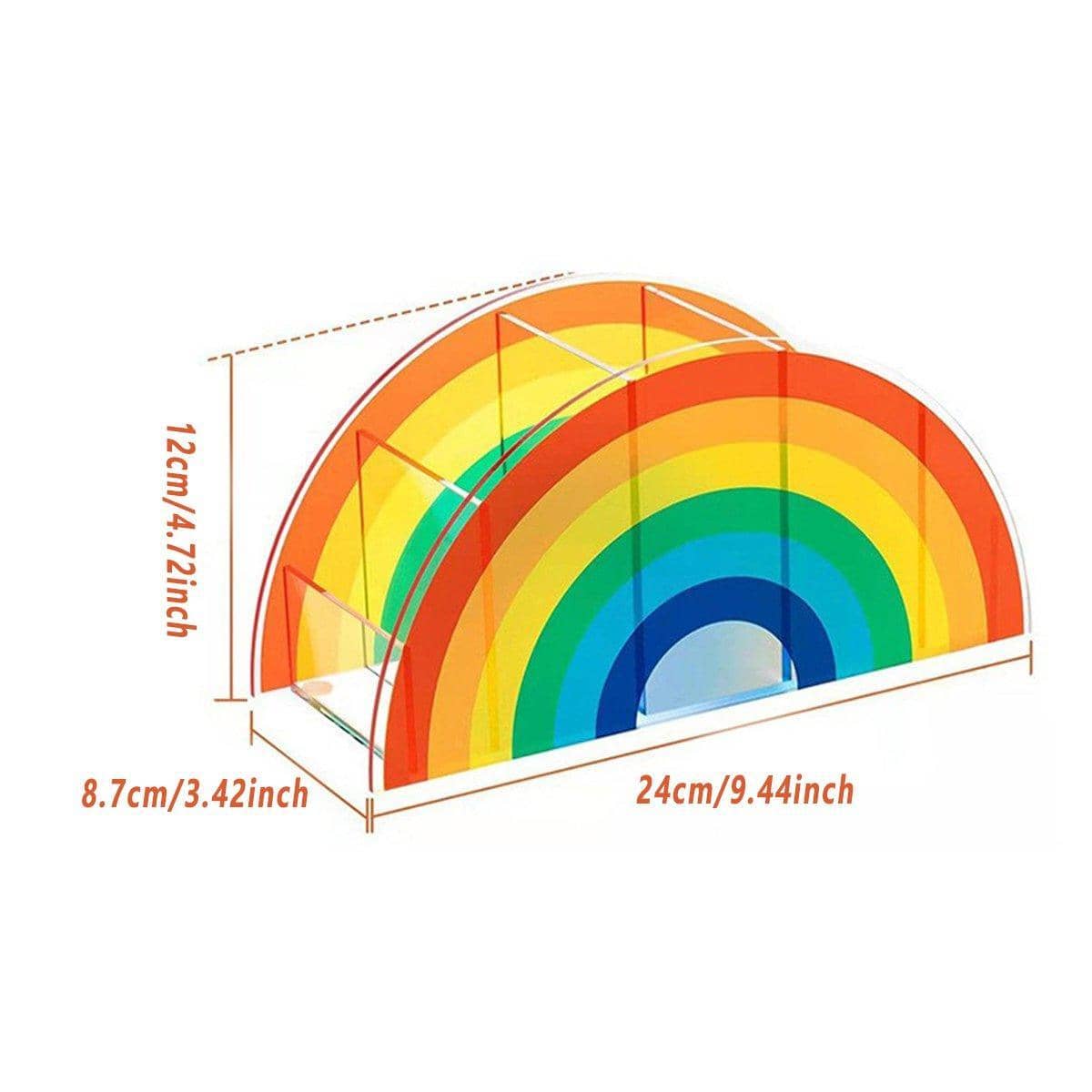 Rainbow Desktop Organiser with Five Compartments for Pens and Stationery - view 3