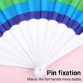 Rainbow Folding Hand Fans, Pack of 6 - view 5