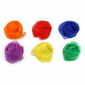 Rainbow Gradient Juggling Silk Scarves for Dance and Magic Tricks, Pack of 12 - view 3