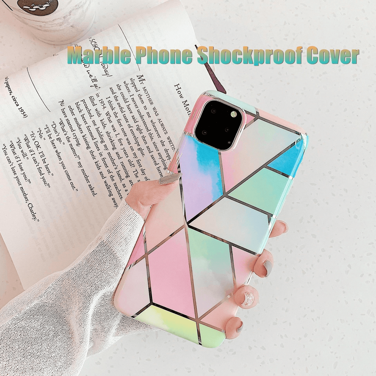 Rainbow Marble Shockproof Silicone Phone Case - For iPhone 11 Pro - view 2
