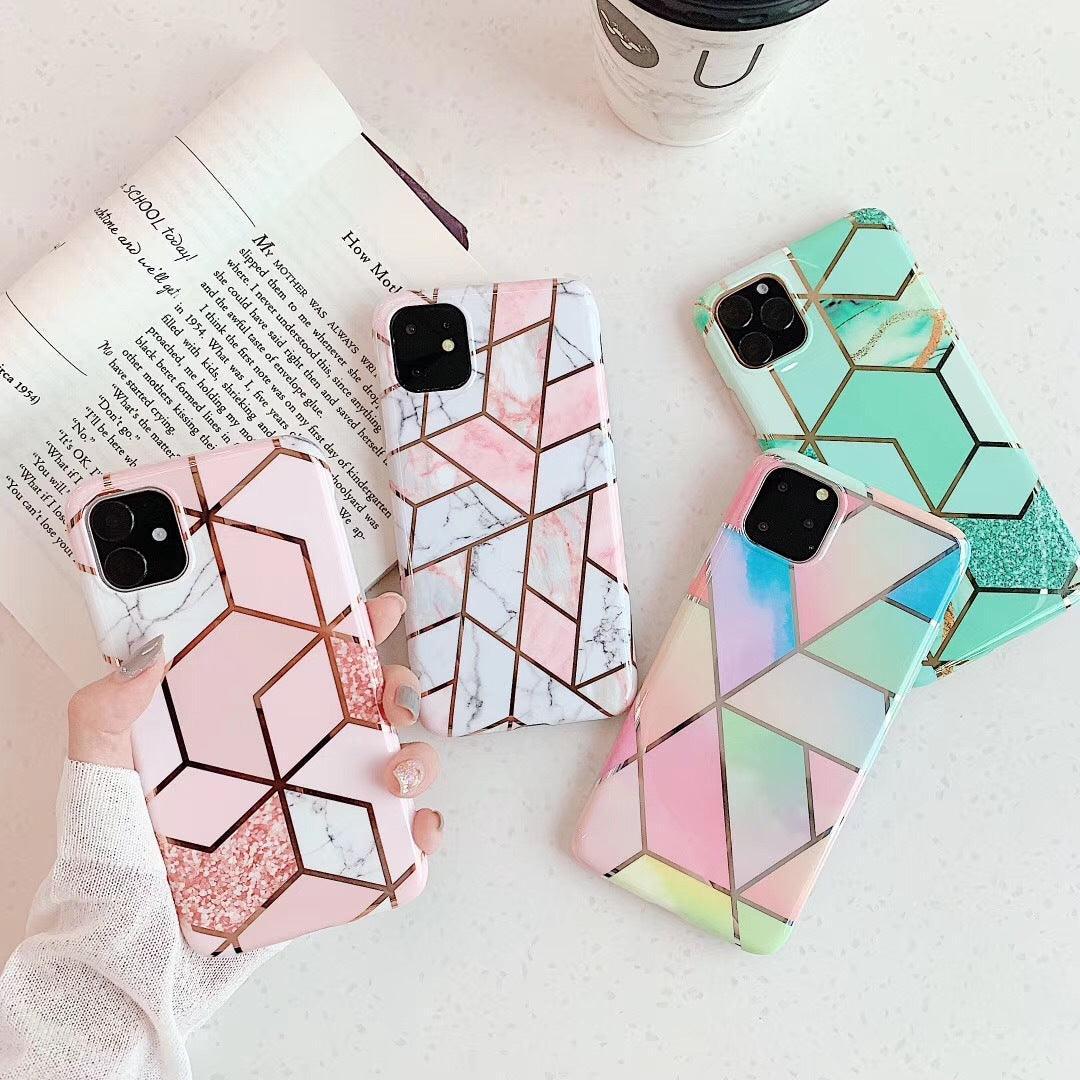 Rainbow Marble Shockproof Silicone Phone Case - For iPhone 14 Plus - view 4
