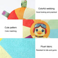 Rainbow Plush Dog Frisbee Toy for Puppies with Built-In Bell - view 5