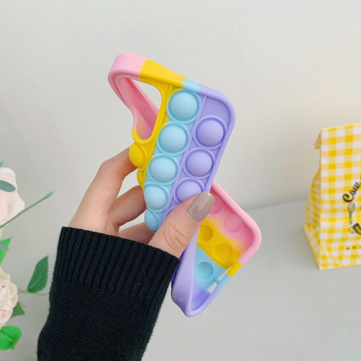 Rainbow Pop Push Bubble Silicone Phone Case for iPhone 12Pro - view 11