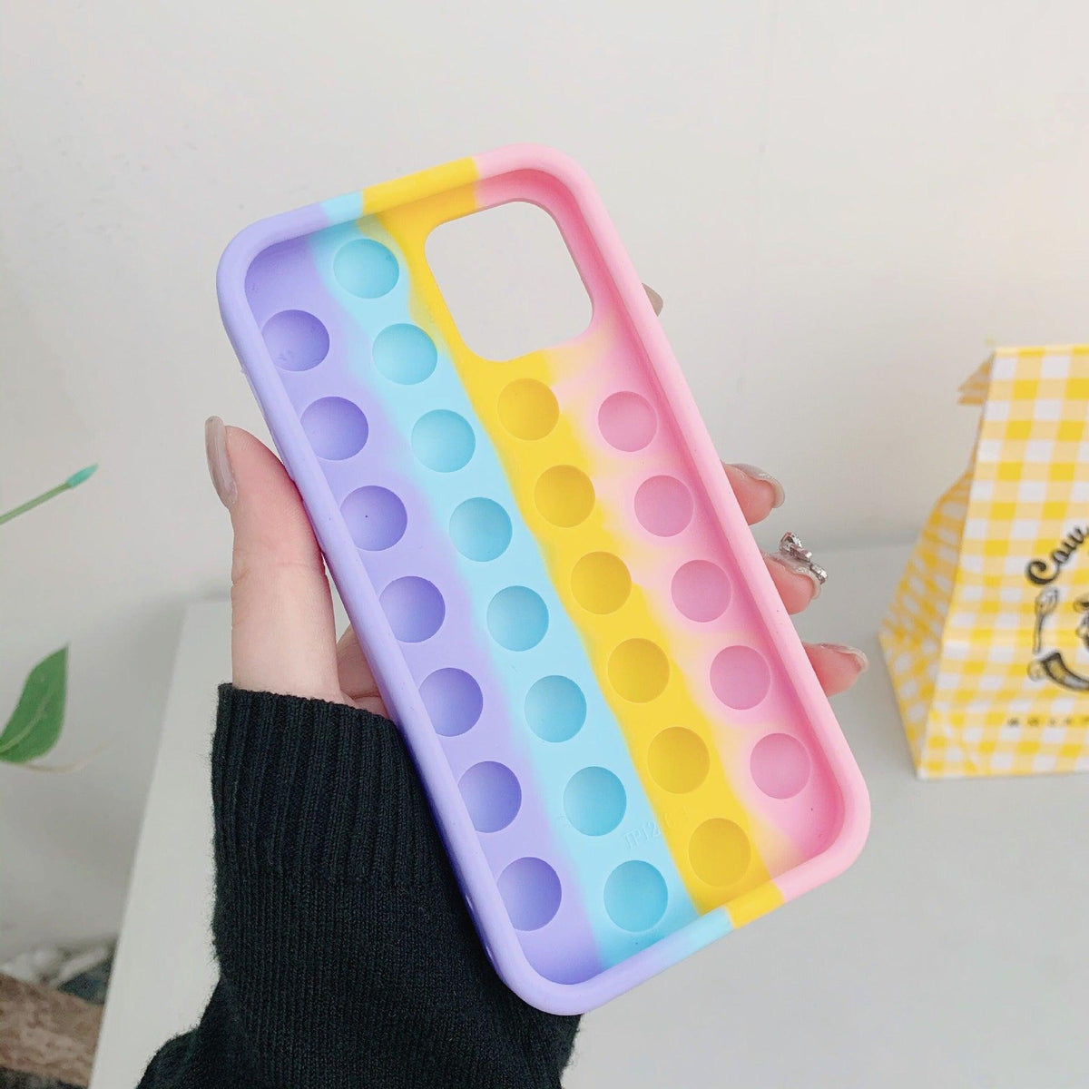 Rainbow Pop Push Bubble Silicone Phone Case for iPhone 12Pro - view 7