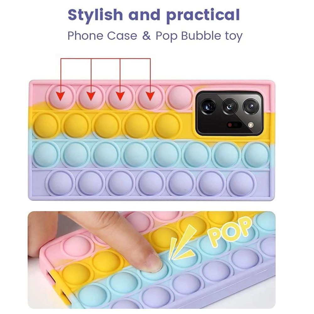 Rainbow Pop Push Bubble Silicone Phone Case for iPhone 12ProMAX - view 8
