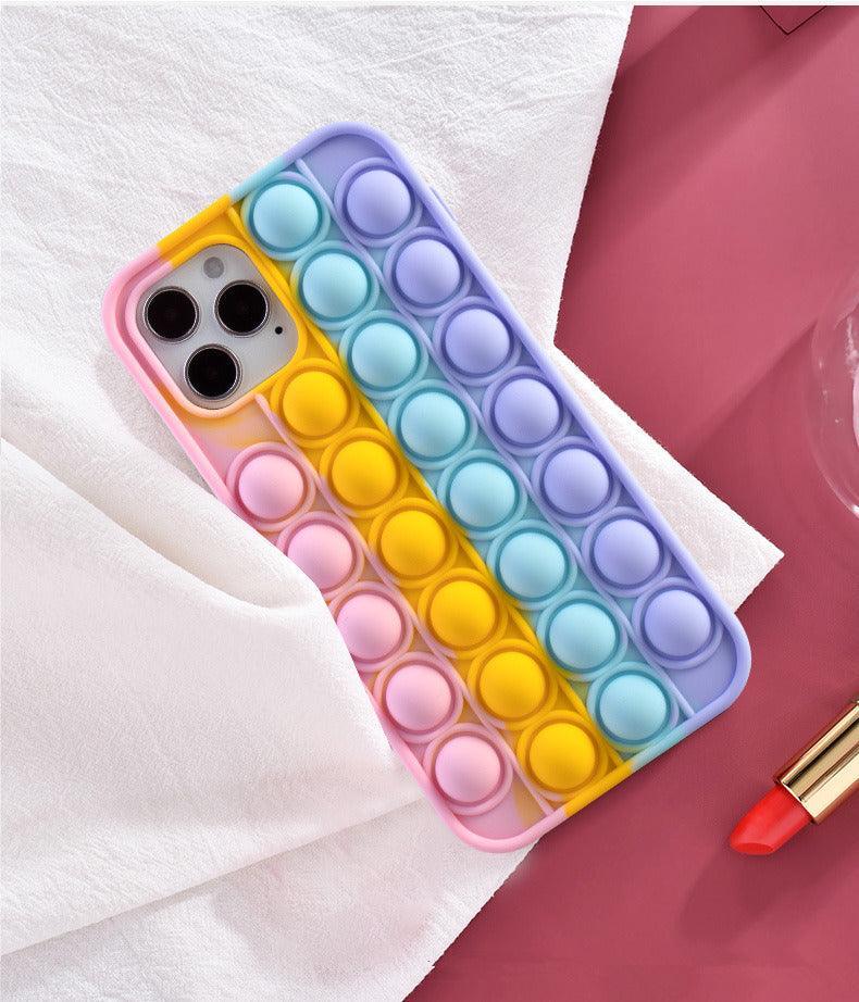 Rainbow Pop Push Bubble Silicone Phone Case for iPhone 13 - view 9