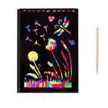 Rainbow Scratch Art Paper with Bamboo Pen - 10 Sheets and 1 Pen