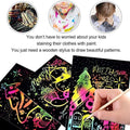 Rainbow Scratch Art Paper with Bamboo Pen - 10 Sheets and 1 Pen - view 5