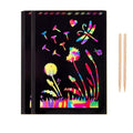 Rainbow Scratch Art Paper with Bamboo Pen - 20 Sheets and 2 Pens