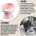 Raised Ceramic Pet Bowl for Cats and Small Dogs - Pink - view 5