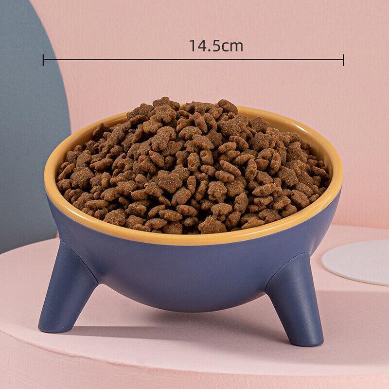 Raised Tilted Cat Bowl 15 Degree Elevated Pet Feeder - Rock Yellow - view 3