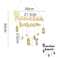 Ramadan Kareem Wooden Hanging Ornament, Eid Mubarak Decor - Black - view 5