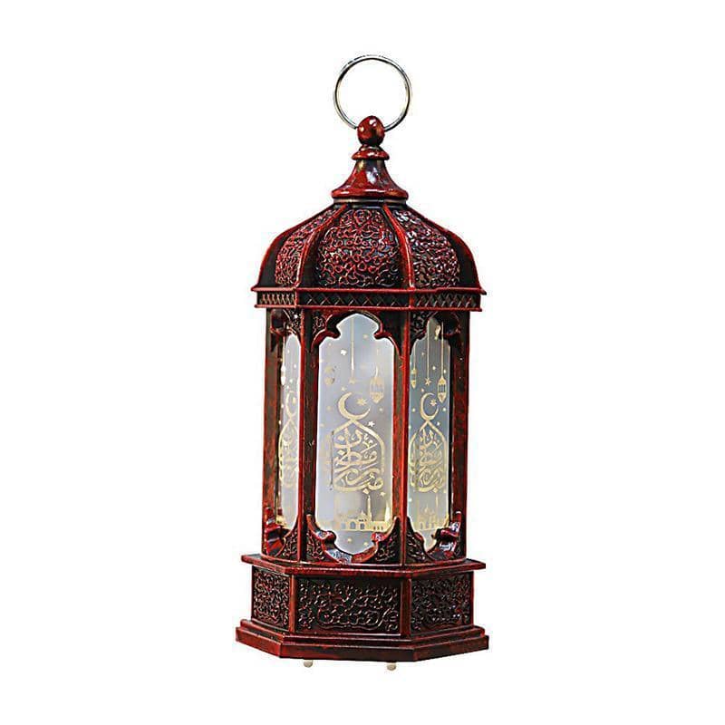 Ramadan LED Wind Light Lantern for Eid Mubarak Decor - Red