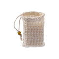 Ramie Soap Saver Bag with Drawstring and Foaming Mesh - Beige, Single Bag