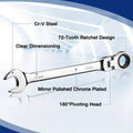 Ratchet Spanner Wrench with 180 Degree Pivoting Head - 9mm - view 5