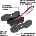 Ratcheting Brake Caliper Piston Spreader and Pad Separator Tool for Car Repair - view 3