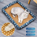 Rattan Cooling Pet Mat with Cushioned Edge - Pink, Medium (50 x 40 cm) - view 5