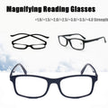 Reading Glasses 6 Pairs Black Wayfarer Frame, Men and Women - +2.00 Strength - view 2