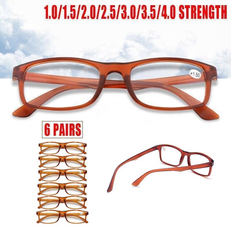 Reading Glasses with Brown Frame, Pack of 6 - +3.50 Strength - view 2