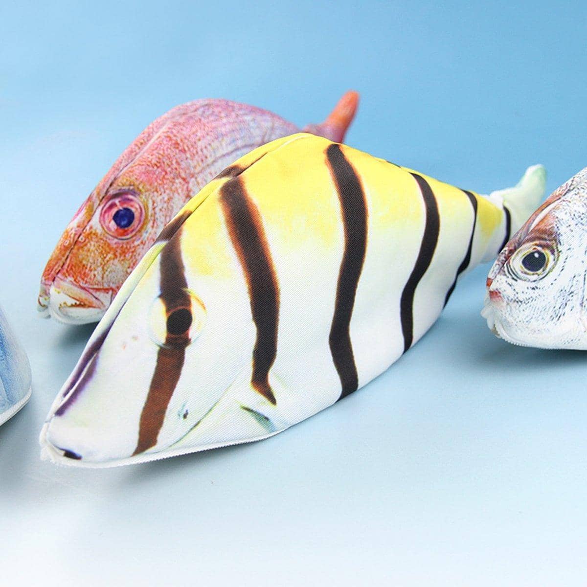 Realistic Fish Pencil Case, Large Capacity - Light Blue Slim Fish - view 5