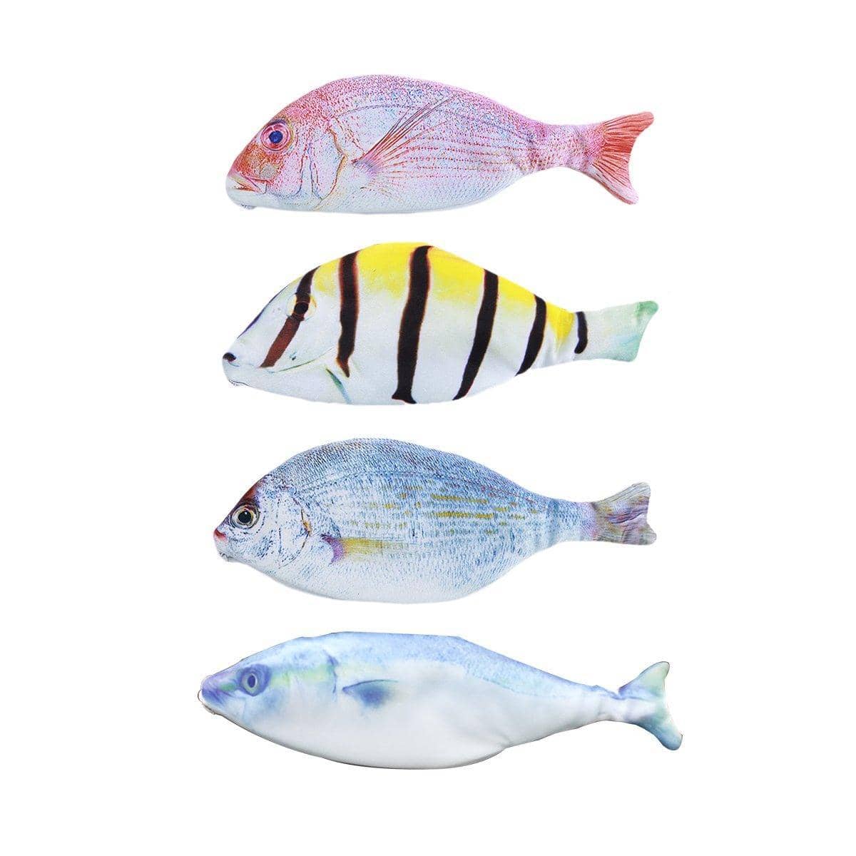 Realistic Fish Pencil Case, Large Capacity - Silver Round Fish - view 3